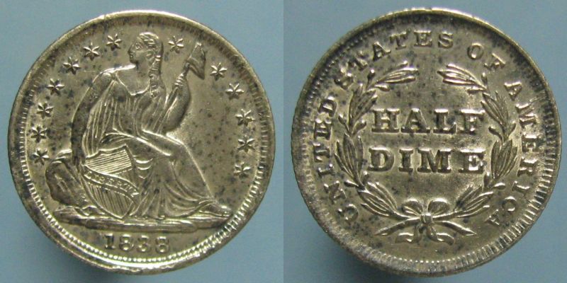 1838-Seated-Liberty-Half-Dime-With-Spots